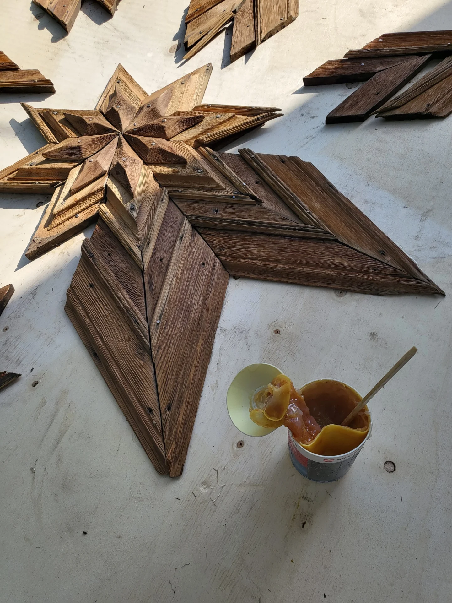 Wood restoration detail at Atölye Aslan